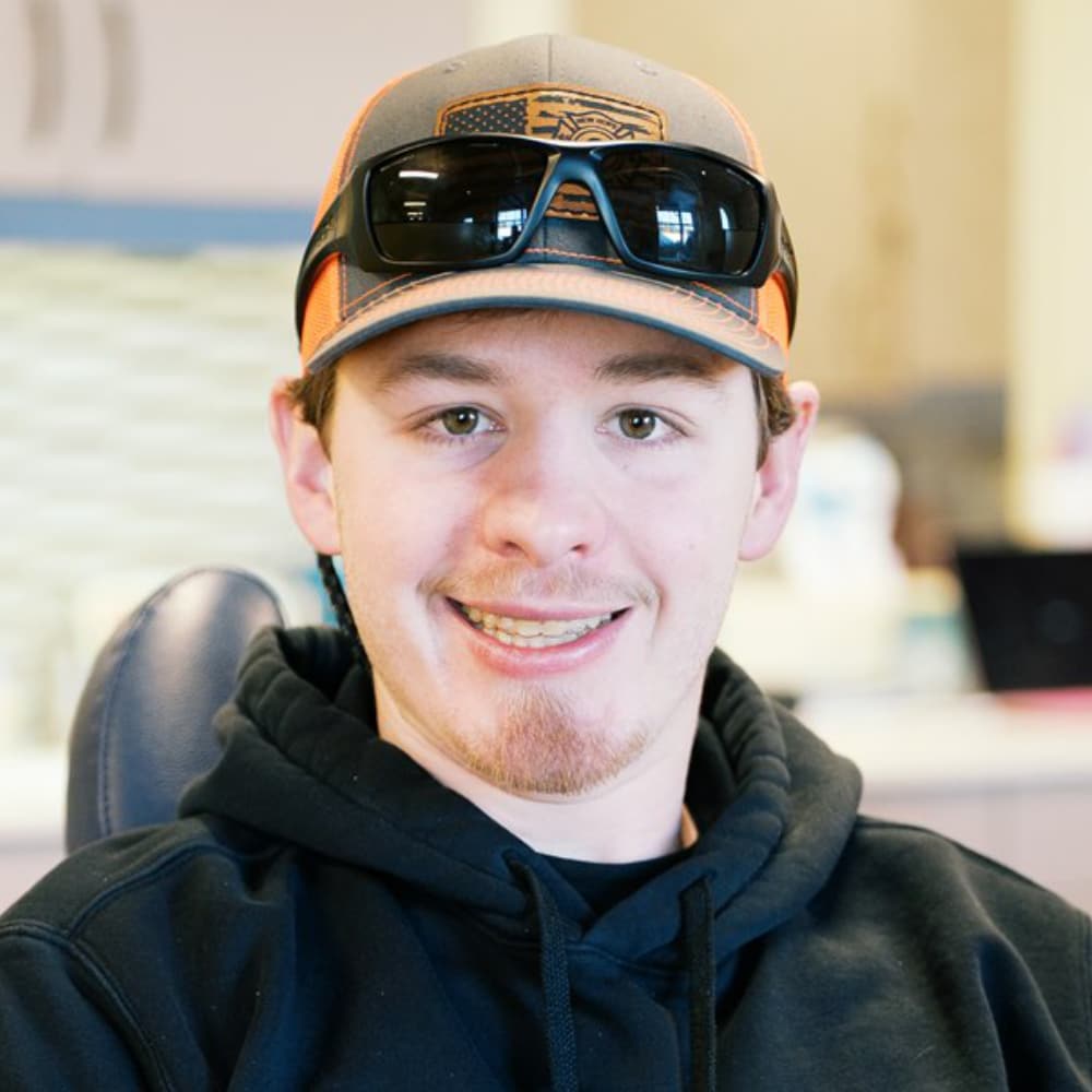 patient wearing clear aligners