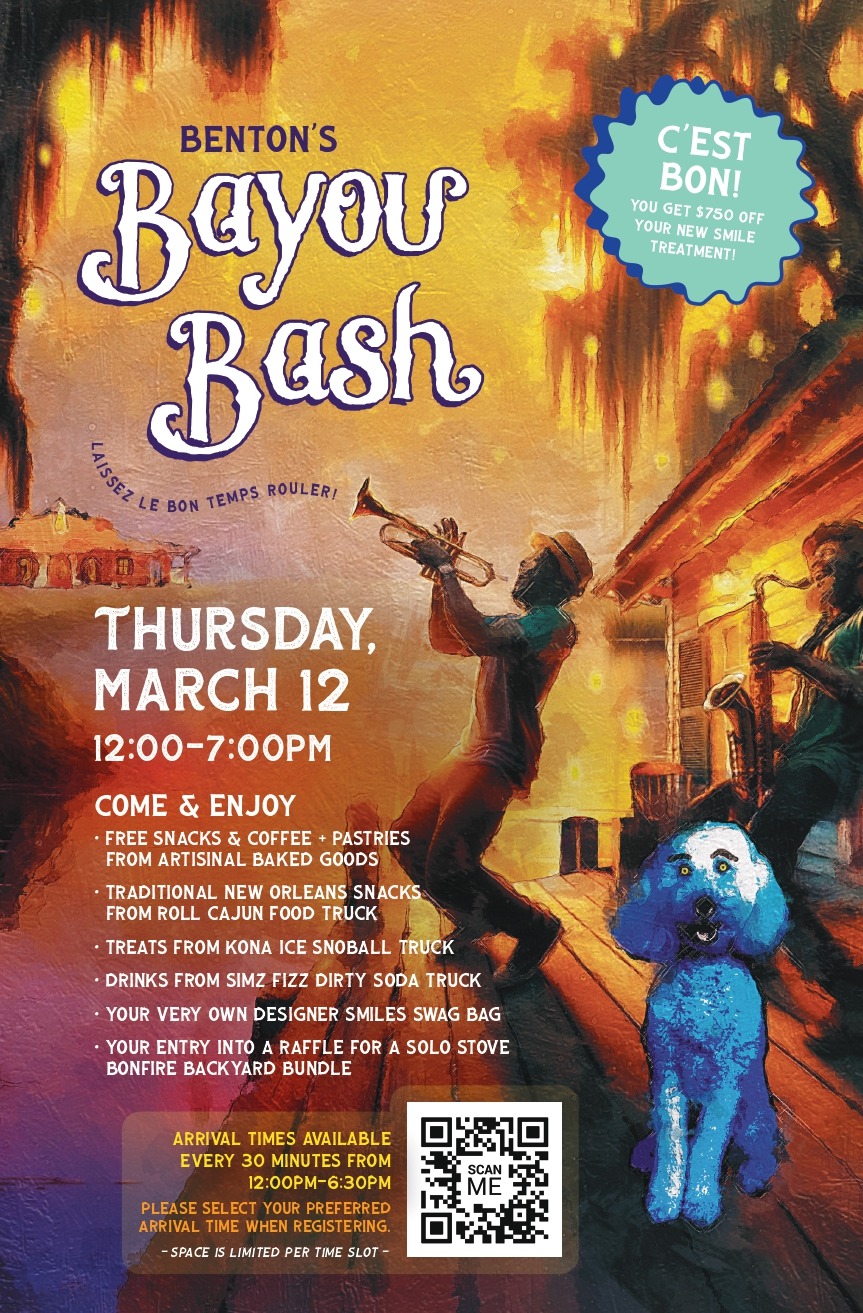 2026-02-20_Designer Smiles By Benton Ortho_Benton Bayou Bash_flyer-Discount_5.5x8.5_BG_page-0001
