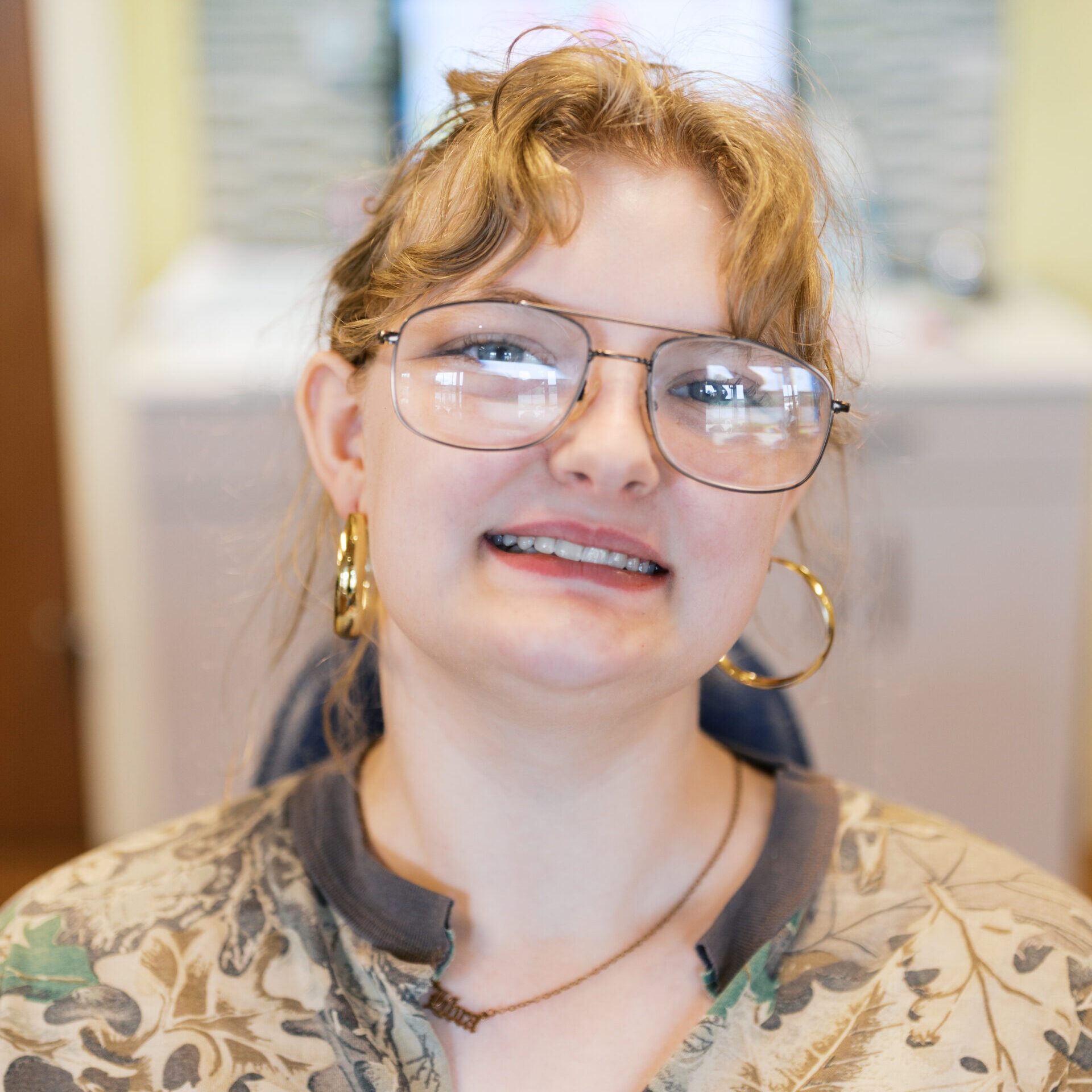 patient wearing clear braces